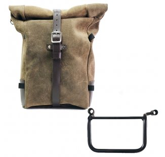 Bolso lateral Pure en piel de corteza  + Cuadro Royal Enfield Himalayan 450 (2024 en adelante) Izquierdo