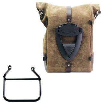 Bolso lateral Pure en piel de corteza  + Cuadro Triumph Scrambler 400 X DX (Solo compatible con nuestro código de escape bajo: 4206Low)