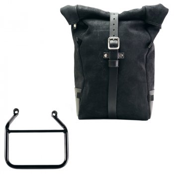 Bolso lateral Pure en piel de corteza  + Cuadro Triumph Scrambler 400 X DX (Solo compatible con nuestro código de escape bajo: 4206Low)
