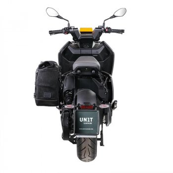 Maleta lateral Lona + subchasis izquierdo Aprilia Tuareg 660