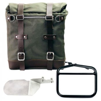 Alforja lateral Scram en Canvas 22L-30L + marco derecho Ducati Desert Sled