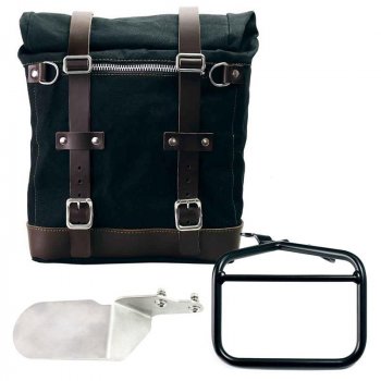 Alforja lateral Scram en Canvas 22L-30L + marco derecho Ducati Desert Sled