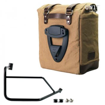 Alforja lateral Scram en Canvas 22L-30L + marco derecho Ducati DesertX