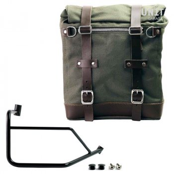 Alforja lateral Scram en Canvas 22L-30L + marco derecho Ducati DesertX
