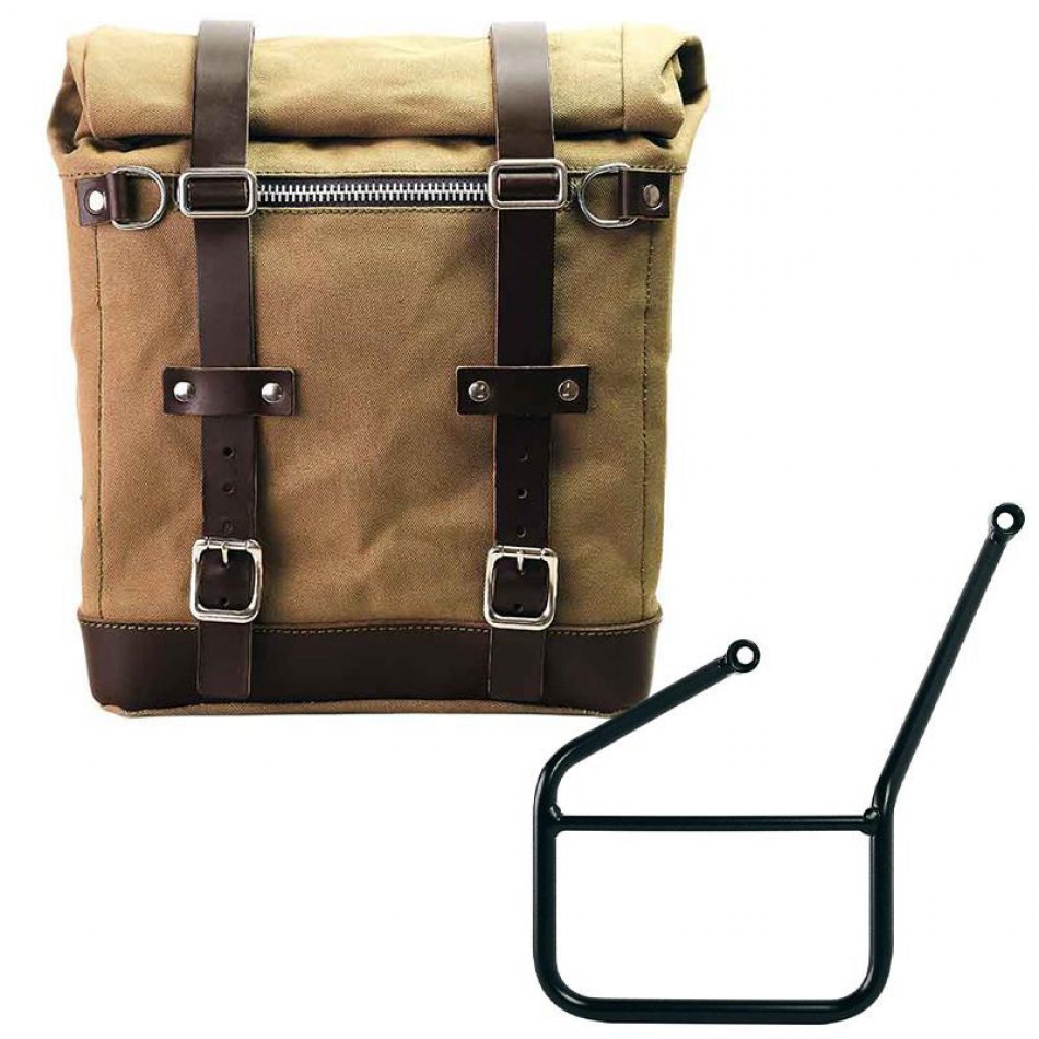 Maleta lateral Canvas + subchasis izquierdo HUSQVARNA