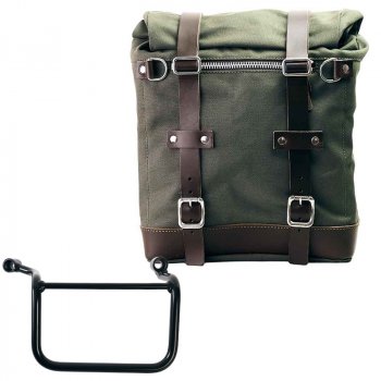 Bolsa lateral Scram en Canvas 22L-30L + Royal Enfield Guerrilla 450 Marco Derecho