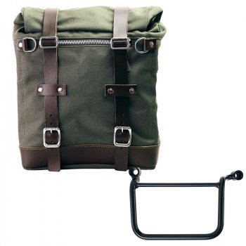 Bolsa lateral Scram en Canvas 22L-30L + Marco Izquierdo Royal Enfield Guerrilla 450