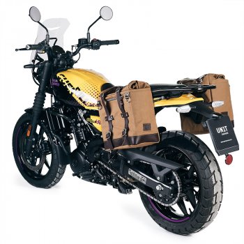 Bolsa lateral Scram en Canvas 22L-30L + Marco Izquierdo Royal Enfield Guerrilla 450