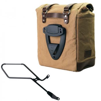 Alforja Scram en Lona 22L-30L + Marco derecho de la Triumph Bonneville Bobber