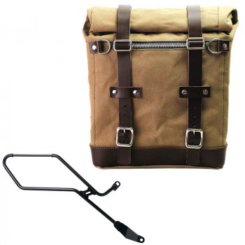 Alforja Scram en Lona 22L-30L + Marco derecho de la Triumph Bonneville Bobber