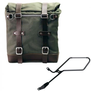 Alforja Scram en Lona 22L-30L + Marco izquierdo de la Triumph Bonneville Bobber