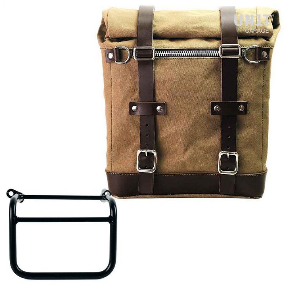 Alforja Scram en Lona 22L-30L + Subchasis derecho Triumph Scrambler 1200 XC_XE (2019 en adelante)