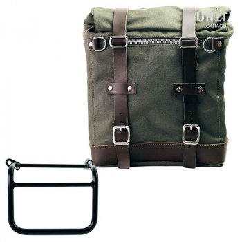 Alforja Scram en Lona 22L-30L + Subchasis derecho Triumph Scrambler 1200 XC_XE (2019 en adelante)