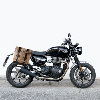 Alforja Lateral Scram Canvas 22L-30L + Subchasis Derecho Triumph Speed Twin 1200 (2019 up)