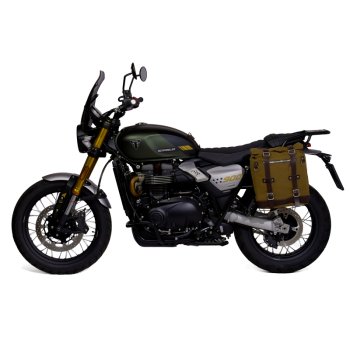 Alforja Scram en Lona 22L-30L + Triumph Street Scrambler 900 (a partir de 2026) Chasis izquierdo