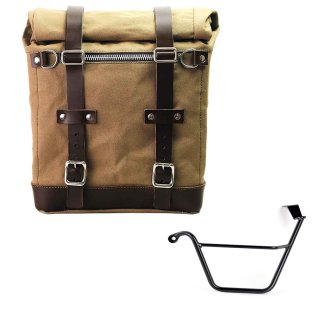 Alforja Scram en Lona 22L-30L + Triumph Street Scrambler 900 (a partir de 2026) Chasis izquierdo