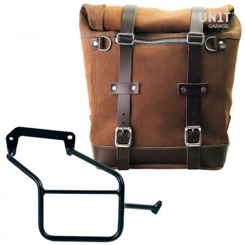 Bolsa lateral en piel dividida + serie Triumph Cuadro Street 900 DX (2017 hasta ahora)