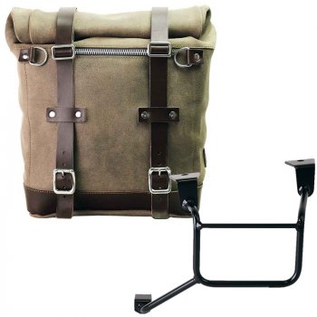 Bolso lateral Scram en serraje 22L-30L + Cuadro Honda CRF1100L Africa Twin & Adventure Sports (2024 en adelante) Izquierdo