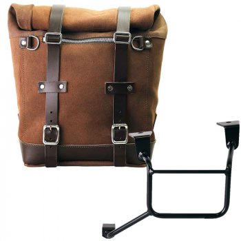 Bolso lateral Scram en serraje 22L-30L + Cuadro Honda CRF1100L Africa Twin & Adventure Sports (2024 en adelante) Izquierdo