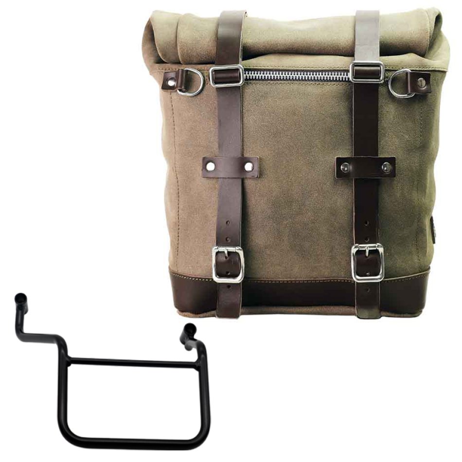 Bolso lateral Scram en serraje 22L-30L + Chasis derecho Honda Transalp 750 (a partir de 2023)