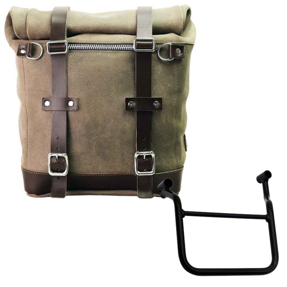 Bolso lateral Scram en serraje 22L-30L + Chasis de Honda Transalp 750 (a partir de 2023) Izquierda