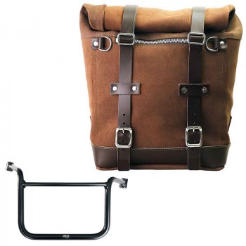 Bolso lateral Scram en serraje 22L-30L + Chasis Moto Guzzi V85 TT (2024 en adelante) Derecha