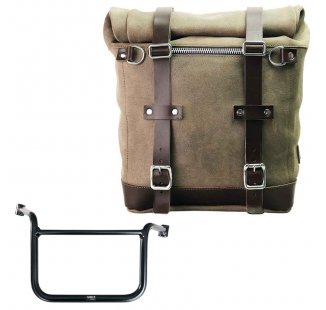 Bolso lateral Scram en serraje 22L-30L + Chasis Moto Guzzi V85 TT (2024 en adelante) Derecha
