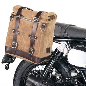 Bolsa lateral Scram en piel Crust 22L-30L + cuadro Royal Enfield Bear 650