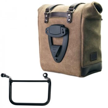 Bolsa Lateral Scram en Piel Serraje 22L-30L + Marco Derecho Royal Enfield Guerrilla 450