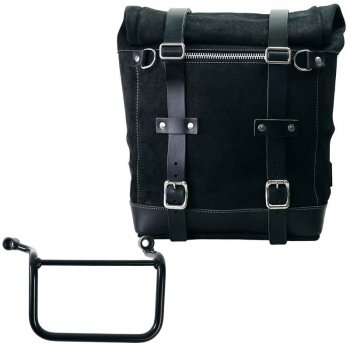Bolsa Lateral Scram en Piel Serraje 22L-30L + Marco Derecho Royal Enfield Guerrilla 450