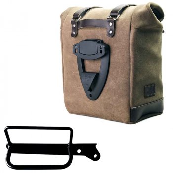 Bolso lateral Scram en serraje 22L-30L + Bastidor derecho Royal Enfield Hunter 350