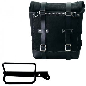 Bolso lateral Scram en serraje 22L-30L + Bastidor derecho Royal Enfield Hunter 350