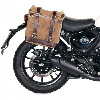 Bolso lateral Scram en serraje 22L-30L + Bastidor derecho Royal Enfield Hunter 350