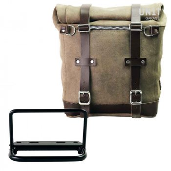 Bolsa lateral en piel dividida + marco R80 G / S