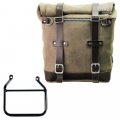 Bolsa Lateral Scram en Piel Serraje 22L-30L + Cuadro Triumph Scrambler 400 X DX (Sólo compatible con nuestro escape bajo código: 4206Low)
