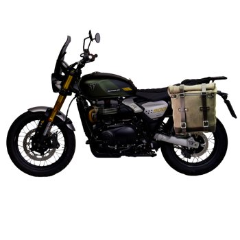 Bolso lateral Scram en serraje 22L-30L + Triumph Street Scrambler 900 (a partir de 2026) Chasis izquierdo