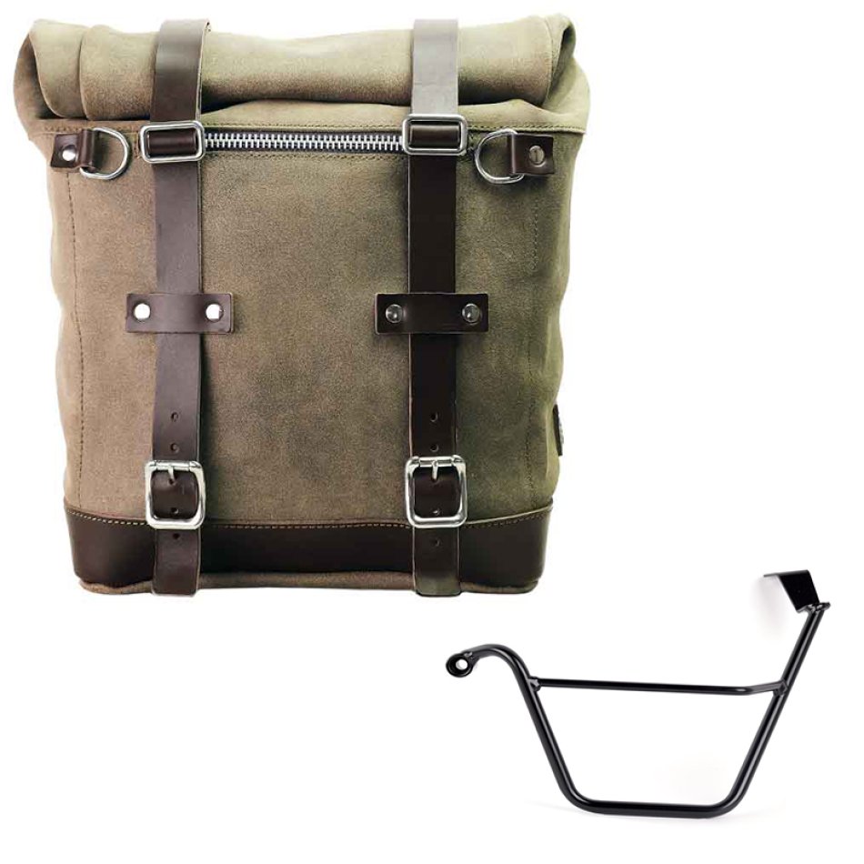 Bolso lateral Scram en serraje 22L-30L + Triumph Street Scrambler 900 (a partir de 2026) Chasis izquierdo
