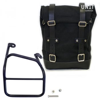 Bolso lateral de lona + Ducati Scrambler 1100 cuadro