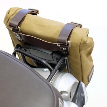 Bolso lateral de lona + Ducati Scrambler 1100 cuadro