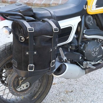 Alforja lateral Lona + Subchasis derecho Ducati Scrambler