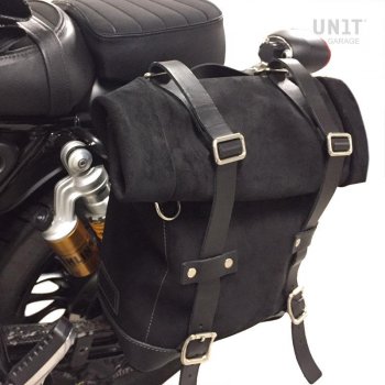 Bolsa lateral de lona + marco Guzzi V9 Bobber SX
