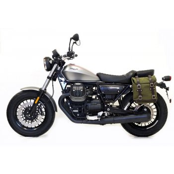 Bolsa lateral de lona + marco Guzzi V9 Bobber SX