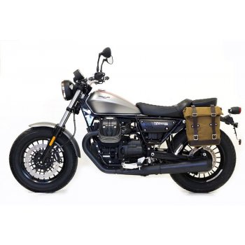Bolsa lateral de lona + marco Guzzi V9 Bobber SX