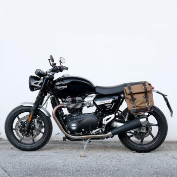 Bolsa lateral de lona + Triumph Cuadro Speed Twin