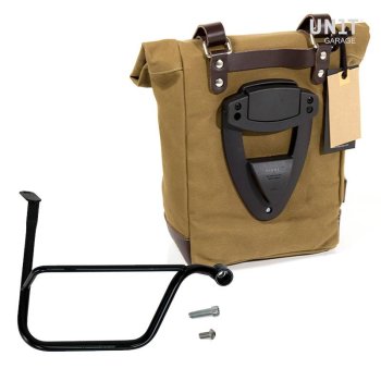 Bolsa lateral de lona + Triumph Speed Twin DX frame