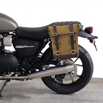 Bolsa lateral de lona + serie Triumph Cuadro Street Twin 900 SX (2016 hasta ahora)