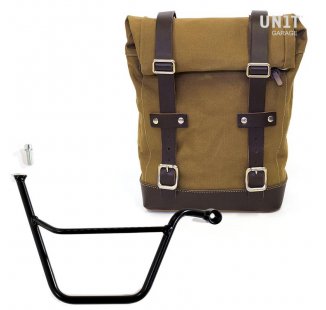 Bolsa lateral de lona + marco Triumph T100 Bonneville DX