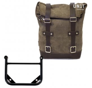 Bolsa lateral en corsé de cuero + marco universal