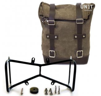 Bolsa lateral en piel dividida + marco simétrico doble NineT