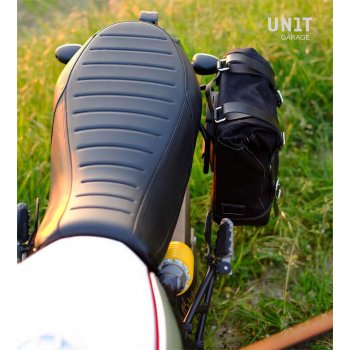 Bolsa lateral en piel dividida + marco Ducati Desert Sled
